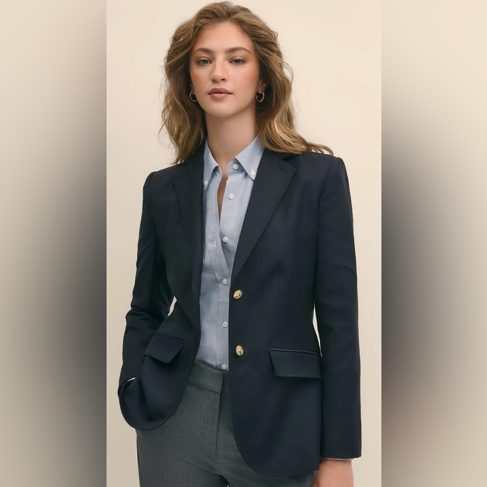 Brooks Brothers Petite Two-Button Wool Blazer - Size 0P
